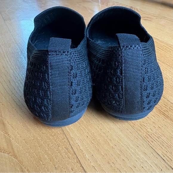 Vince Camuto Womens Black Shoes Size 7.5 M Washable Black Knit Pointed Loafers - Picture 6 of 12